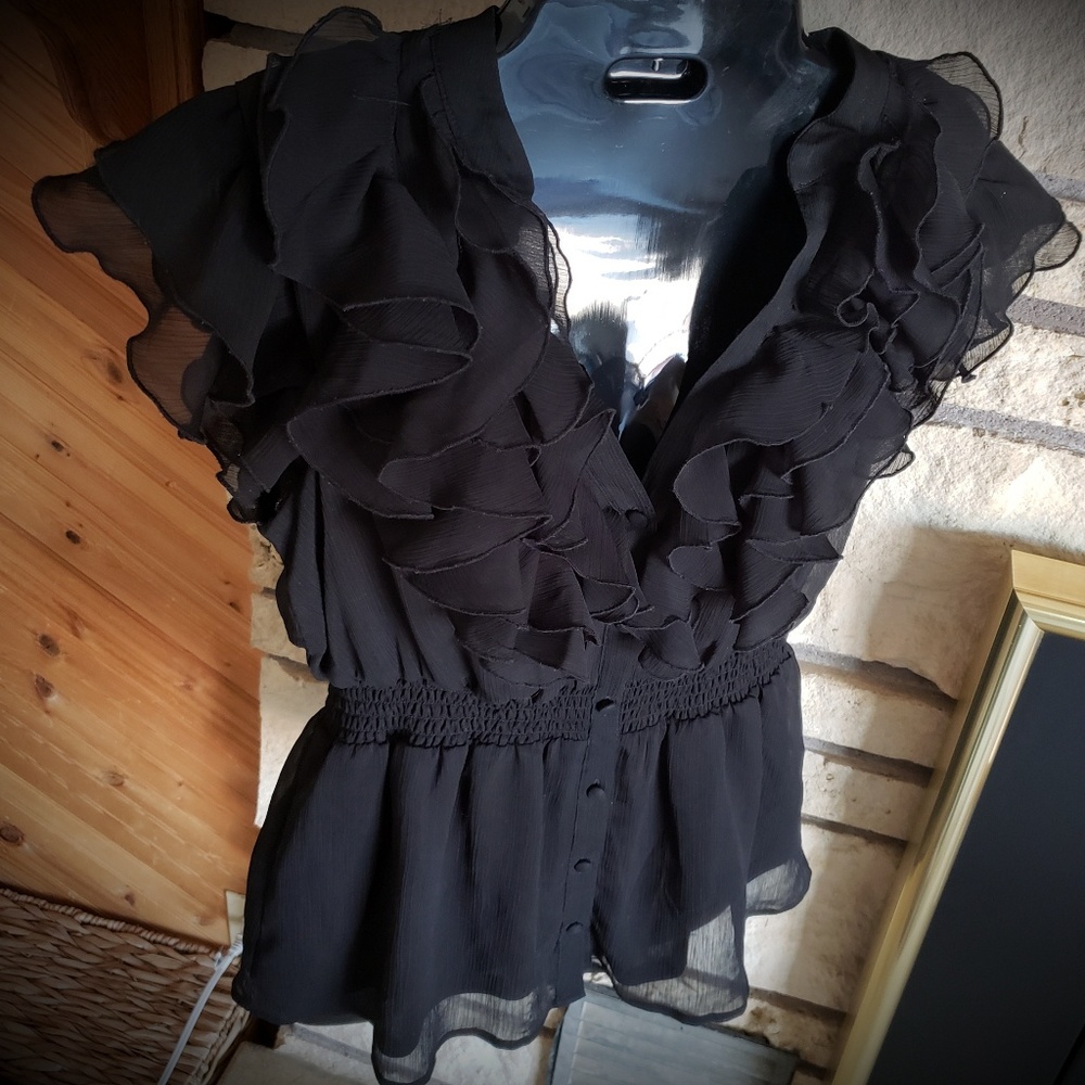 H&M ruffled babydoll top
